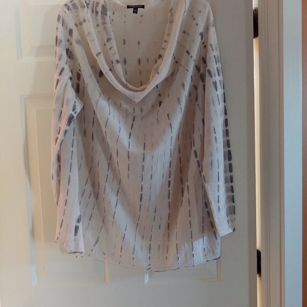 Eileen Fisher Cowl Neck Alpaca and Silk Sweater